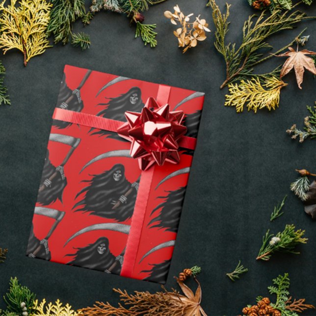 Papel De Regalo Grim Reaper gótico con Scythe (Subido por el creador)