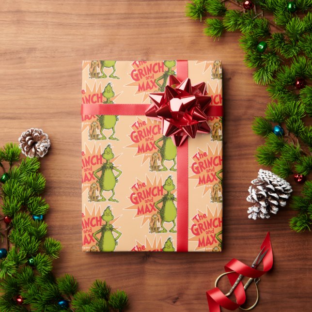 Papel De Regalo Grinch | Grinch & Max Starburst (Regalo de vacaciones)