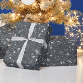 Papel De Regalo Gris Acero Frío Patrón de Brillo Gris Fino