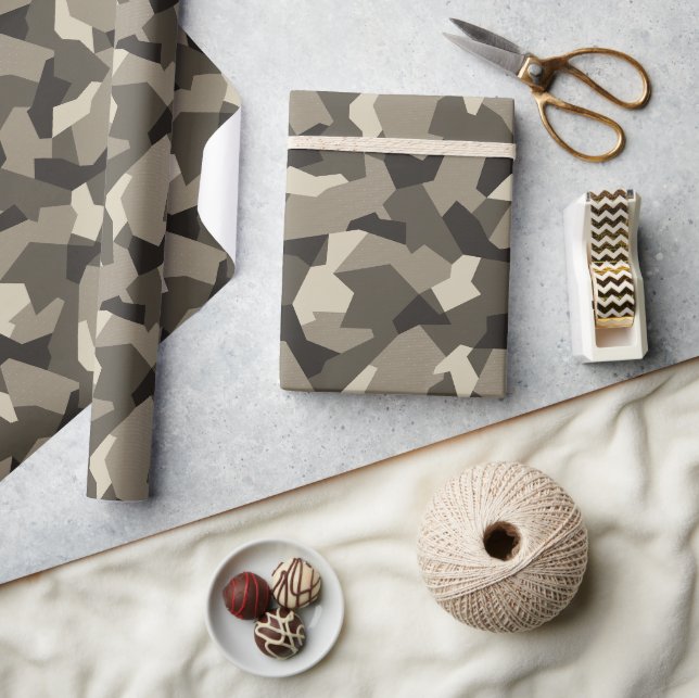 Papel De Regalo Gris avanzado de camo sueco (Artesanía)