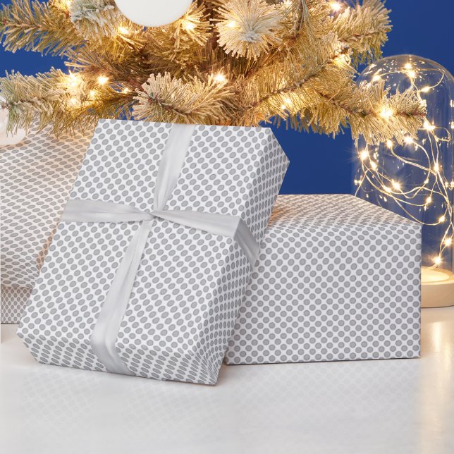 Papel de regalo gris con patrón de Navidad moderno (Vacaciones)