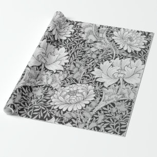 Papel De Regalo Gris crisantemo, William Morris