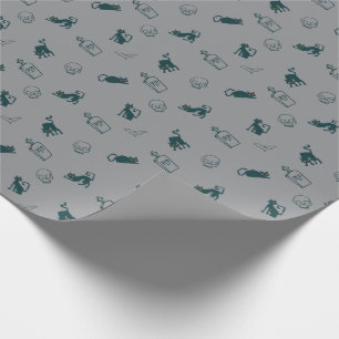 Papel De Regalo Gris - 💀 de regalo de patrón de Halloween