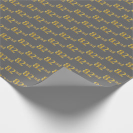 Papel De Regalo Gris, falso oro 82º (octogésimo segundo) evento