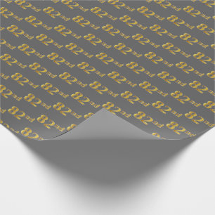 Papel De Regalo Gris, falso oro 82º (octogésimo segundo) evento