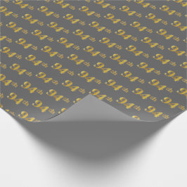 Papel De Regalo Gris, falso oro 94º (nonagésimo cuarto) evento