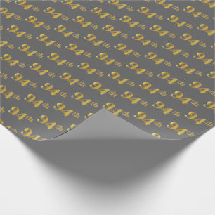 Papel De Regalo Gris, falso oro 94º (nonagésimo cuarto) evento