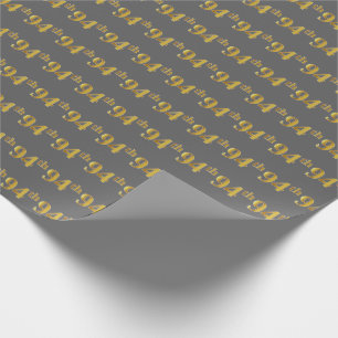 Papel De Regalo Gris, falso oro 94º (nonagésimo cuarto) evento