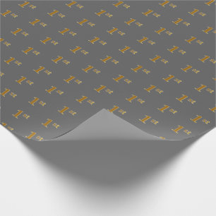 Papel De Regalo Gris, Faux Gold 1st (First Event Wrapping Paper)