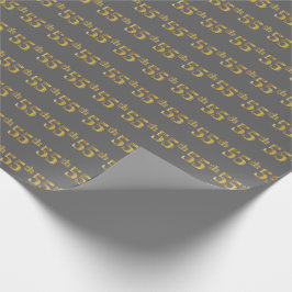 Papel De Regalo Gris, Faux Gold 55º (55º) Evento