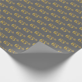 Papel De Regalo Gris, Faux Gold 65º (65º) Evento