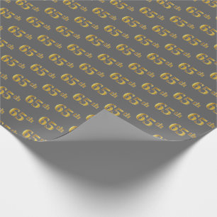 Papel De Regalo Gris, Faux Gold 65º (65º) Evento
