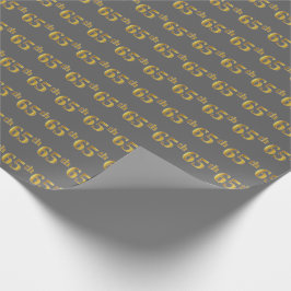 Papel De Regalo Gris, Faux Gold 65º (65º) Evento