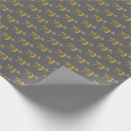 Papel De Regalo Gris, Faux Gold 70th (Setx) Event