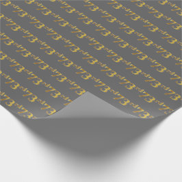 Papel De Regalo Gris, Faux Gold 73 (Setenta y Tercer) Evento
