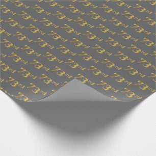 Papel De Regalo Gris, Faux Gold 73 (Setenta y Tercer) Evento