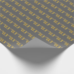 Papel De Regalo Gris, Faux Gold 83 (Ochenta Y Tercer) Evento