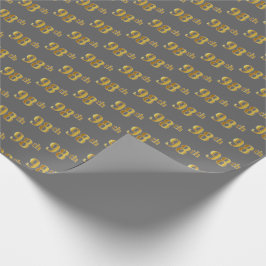 Papel De Regalo Gris, Faux Gold 98º (Noventa Y Octavo) Evento