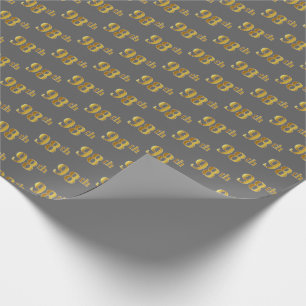 Papel De Regalo Gris, Faux Gold 98º (Noventa Y Octavo) Evento