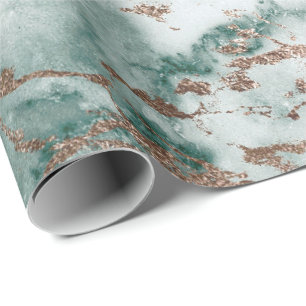 Papel De Regalo Gris gris de piedra verde profunda y blanca dorada