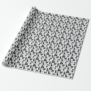 Papel De Regalo Gris Naranja tropical: patrón de cosecha