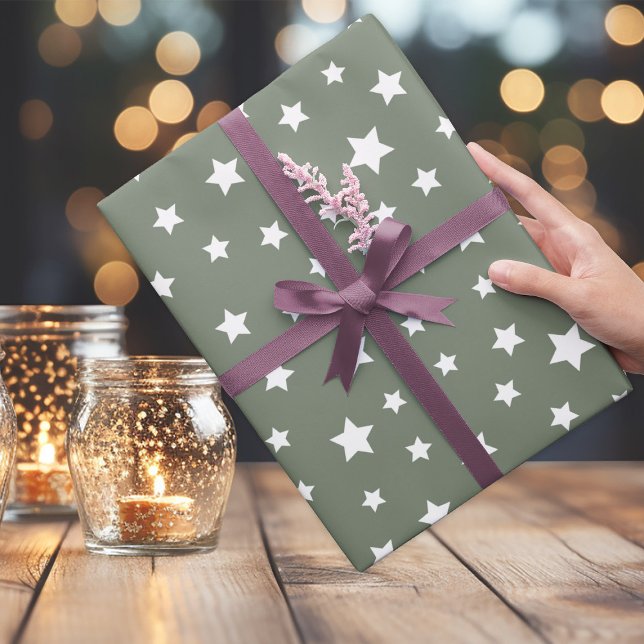 Papel De Regalo Gris negro silencioso con patrón estelar (Subido por el creador)