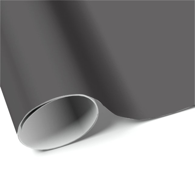 Papel De Regalo Gris oscuro sólido (Esquina del rollo)