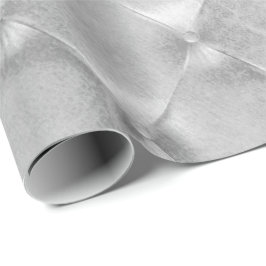 Papel De Regalo Gris plateado Lujo Opulento Cuero Tubado VIP