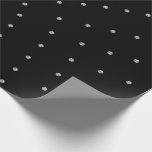 Papel De Regalo Gris plateado Swarovski Cristales Puntos negros Ge<br><div class="desc">Decoración minimalista y elegante de vidrio y Moda Delicada de papel envuelto</div>