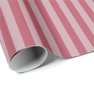 Papel De Regalo Gris polvoriento rosa y rayas rosa oscuro