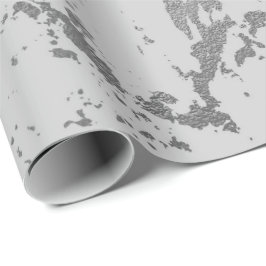 Papel De Regalo Gris Profundo Gris Plata Stine Metálico Brillo