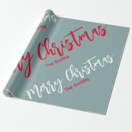 PAPEL DE REGALO GRIS ROJO Y BLANCO PERSONALIZADO FEROSAS NAVIDAD