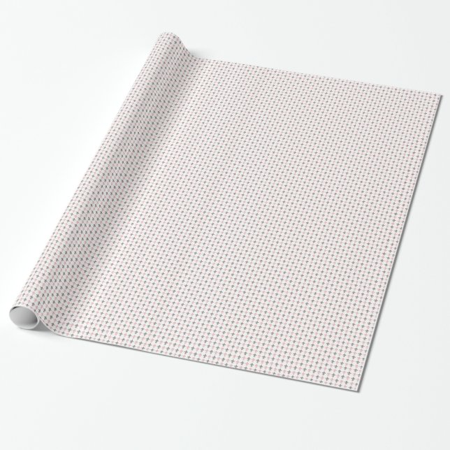 Papel De Regalo Gris rosado de la flor de lis (Desenrollado)