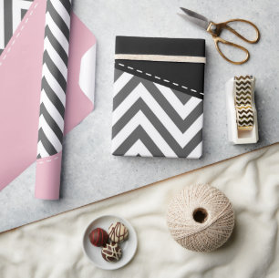 Papel De Regalo Gris Zigzag, Gris Chevron, Zigzag Pattern, Rosa