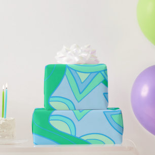 Papel De Regalo Groovy Azul Turquesa
