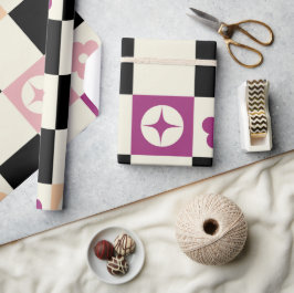 Papel De Regalo Groovy Girly Psychedelboard Checkerboard, Wrappin