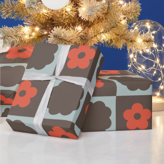 Papel De Regalo Groovy Girly Psychedelboard Checkerboard, Wrappin  (Vacaciones)