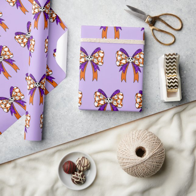 Papel De Regalo Groovy Halloween Cute Ghost Funny Retro Pattern (Artesanía)