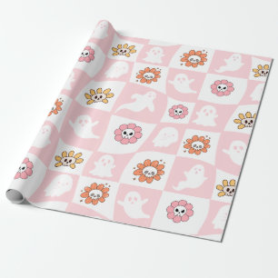 Papel De Regalo Groovy Halloween Retro Spooky Design