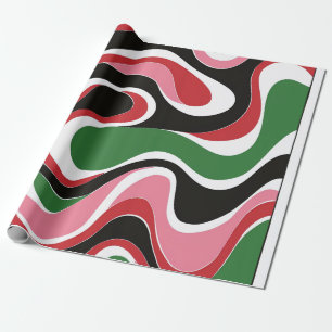 Papel De Regalo groovy navidades swirls