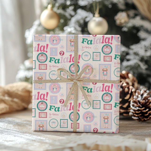 Papel De Regalo Groovy Nutcracker Retro Pastel Christmas (Subido por el creador)