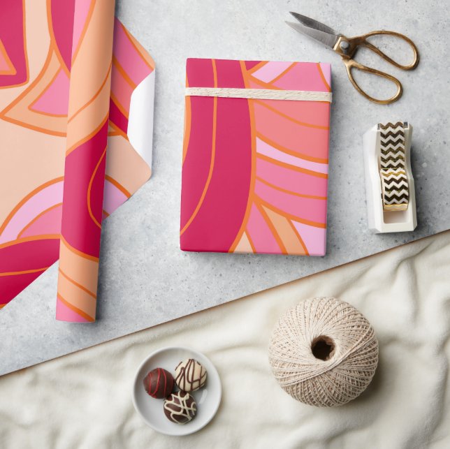 Papel De Regalo Groovy Rojos (Artesanía)