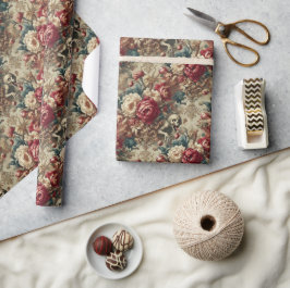 Papel De Regalo Grotesque creciente - Banda floral gótica