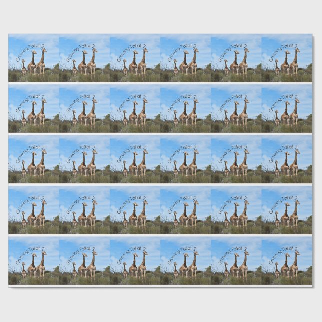 Papel De Regalo Growing Tall Safari Wrap (Superficie plana)
