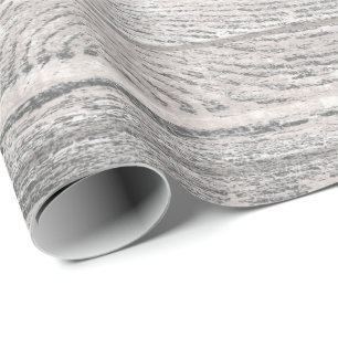 Papel De Regalo Grungy Rústico de madera gris de plata blanca