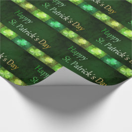 Papel De Regalo Grungy St. Patrick's Day Shamrock Wrapping Paper