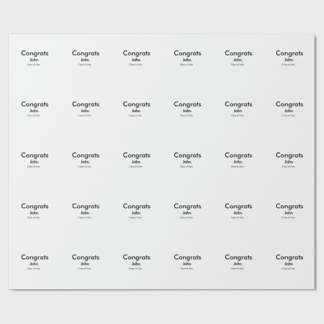 Papel De Regalo grupo de graduados agregar nombre congrats fecha a (Superficie plana)