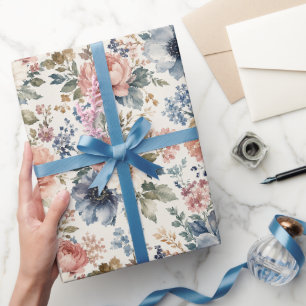 Papel De Regalo Grupos de Acuarela Pintados a Mano de Alta Gama