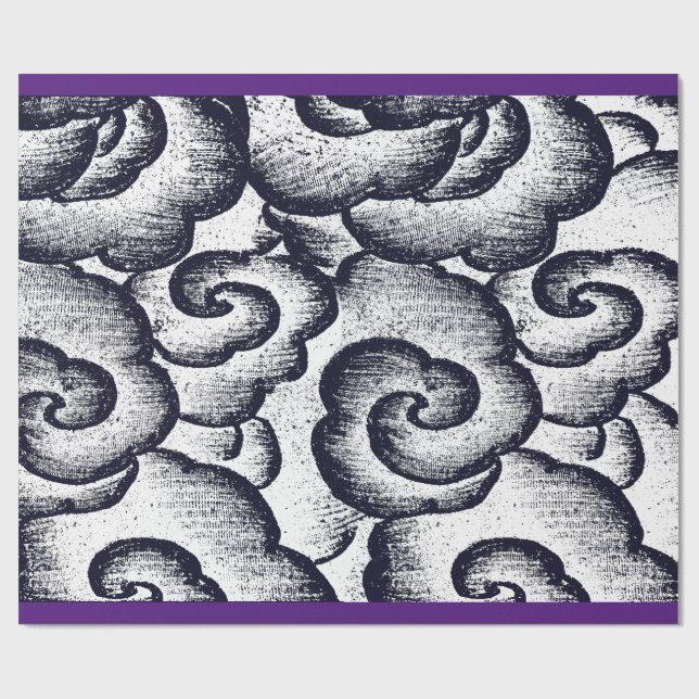 PAPEL DE REGALO GUARDAJE DE PURPLE DE LA NUBE JAPONESA (Superficie plana)