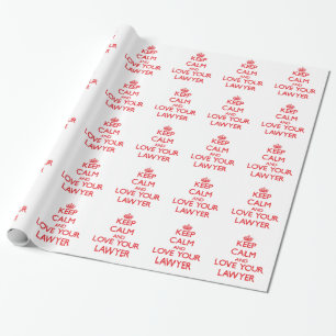 Papel De Regalo Guarde la calma y ame a su abogado